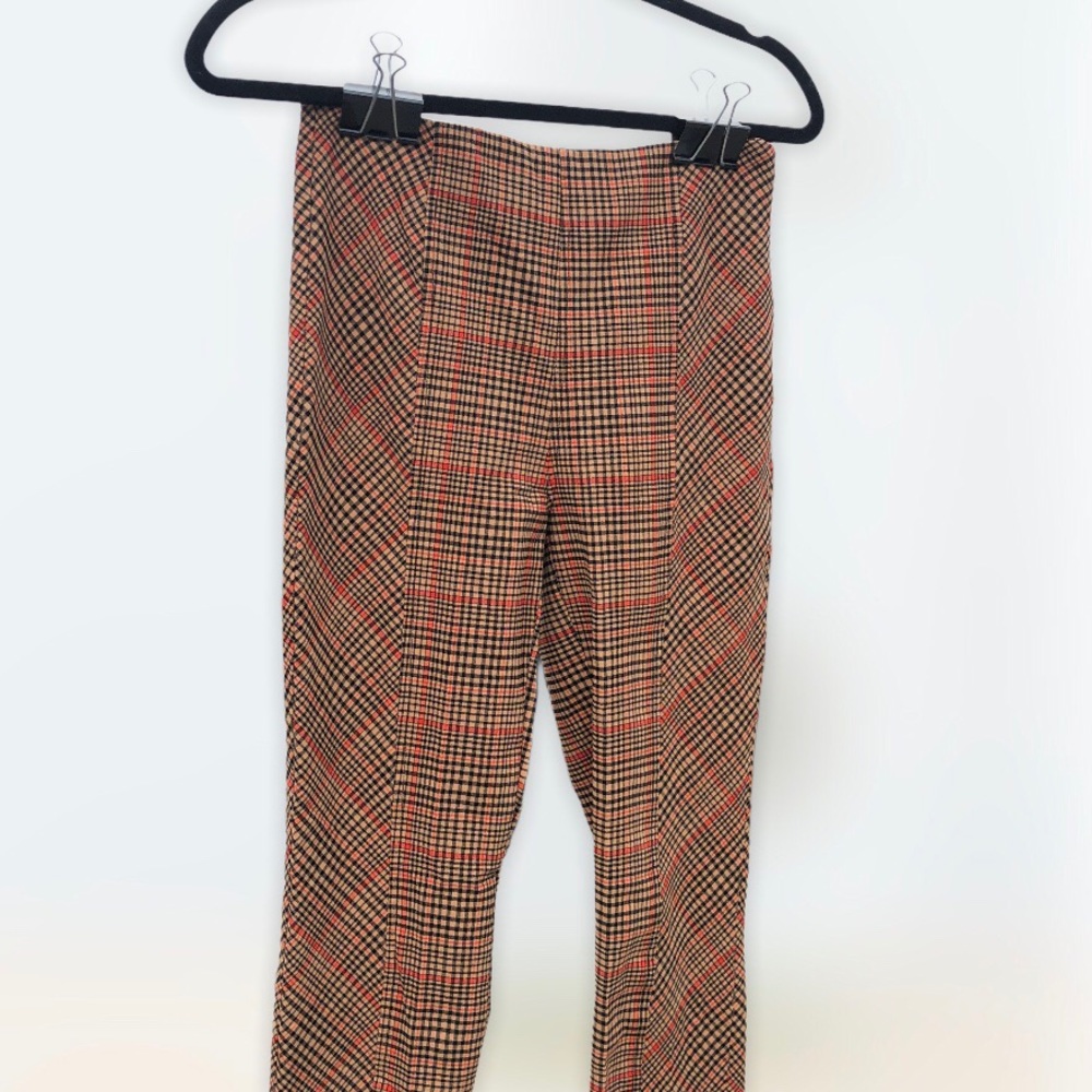 Free People Flyin High Plaid High Rise Skinny Pant - Picture 6 of 8